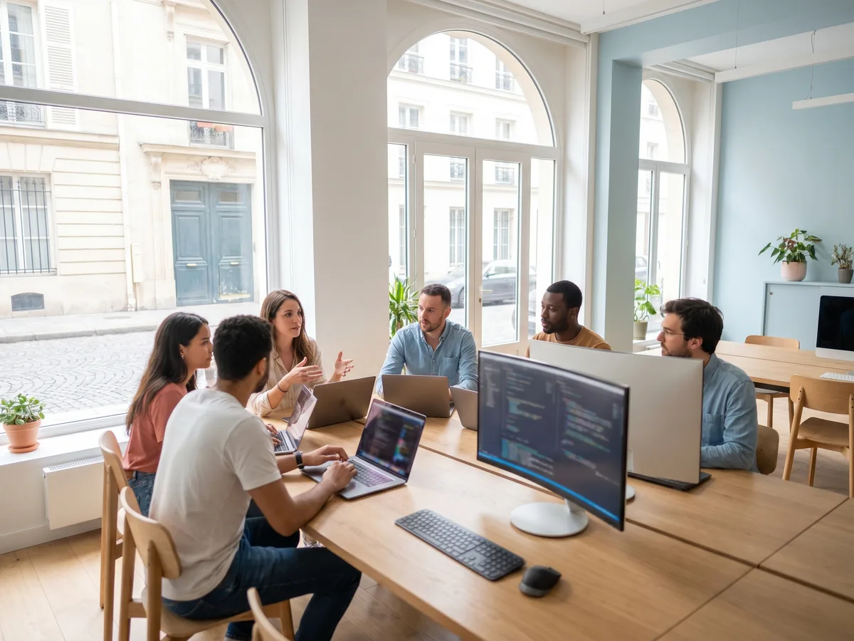 Équipe technique Teedia au travail dans ses bureaux