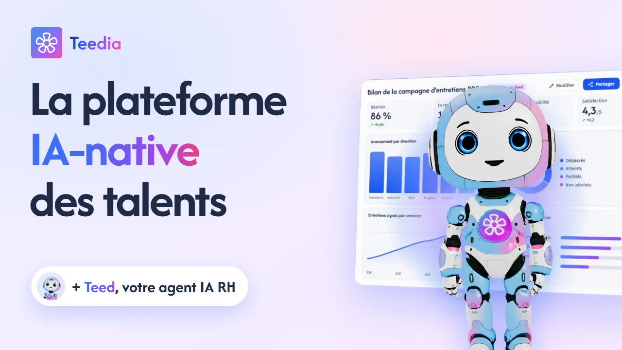 Teedia, la plateforme IA-native des talents, avec Teed, votre agent IA RH